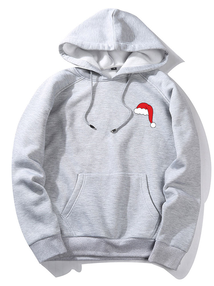 Christmas Santa Hat Print Hoodie