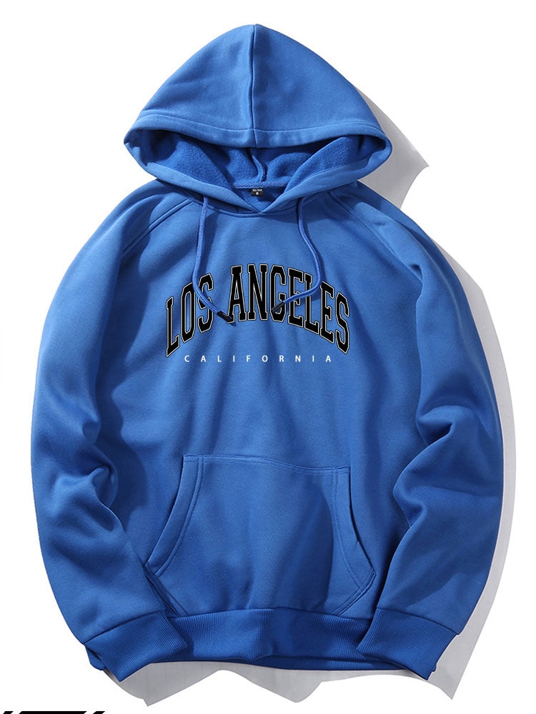 Los Angeles Letter Print Hoodies